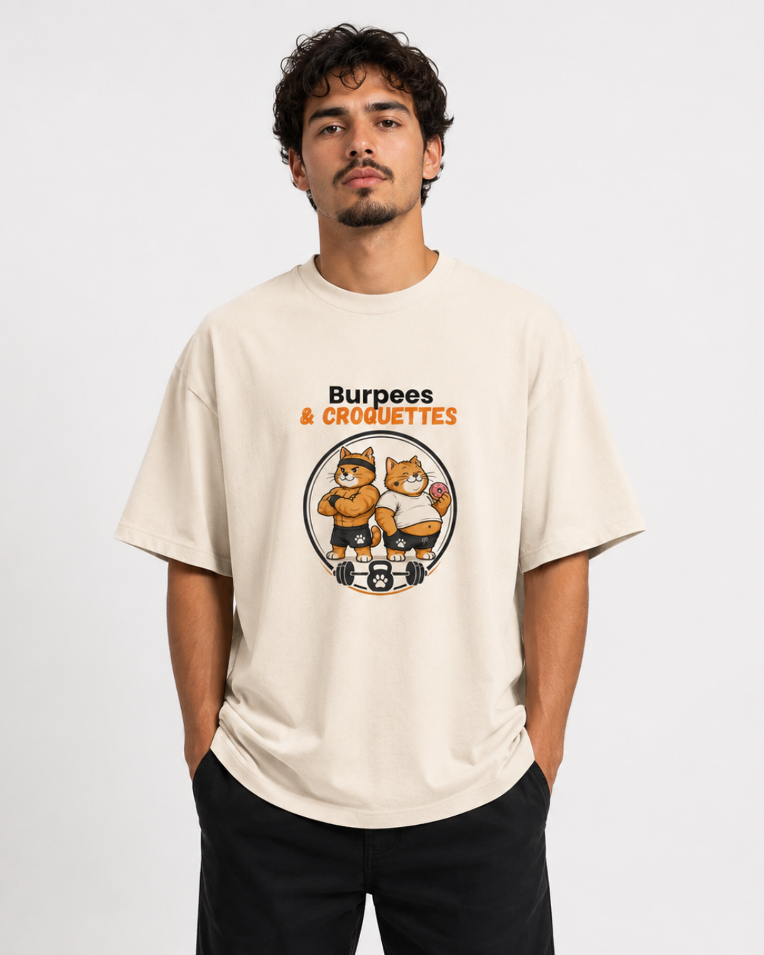 t-shirt homme oversize coloris sable