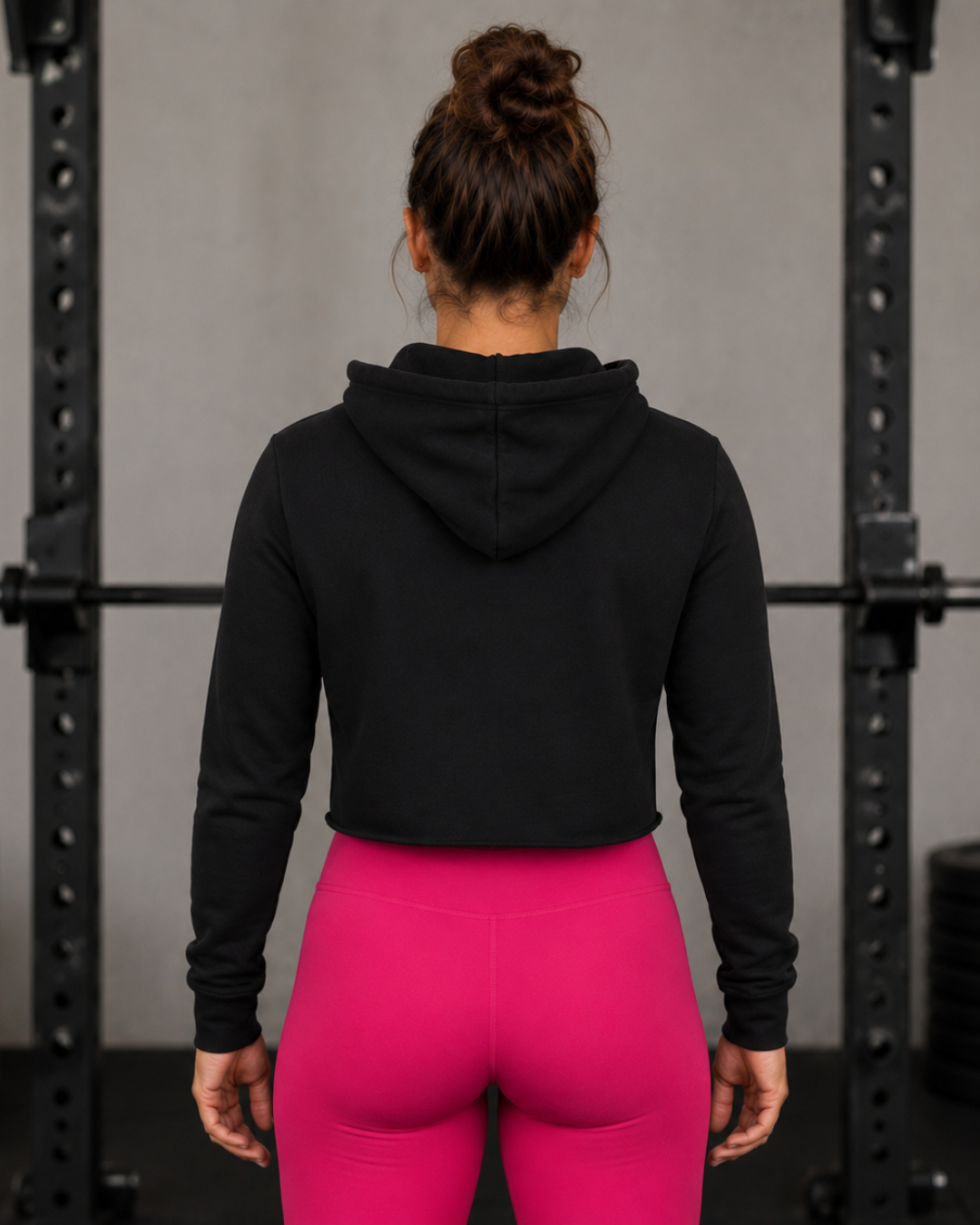 Sweat à capuche crop femme