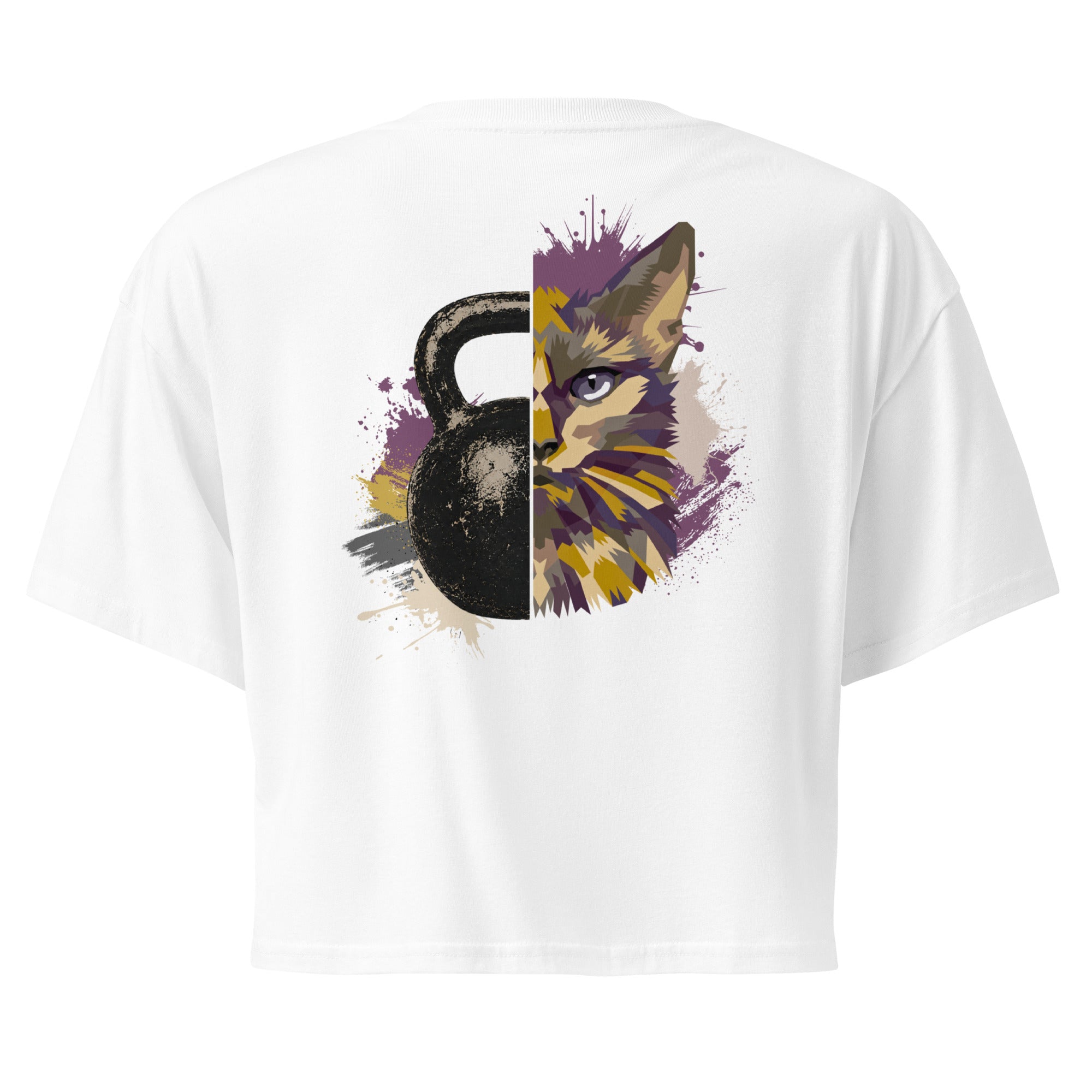 Crop Top Kettle Cat Rebel blanc