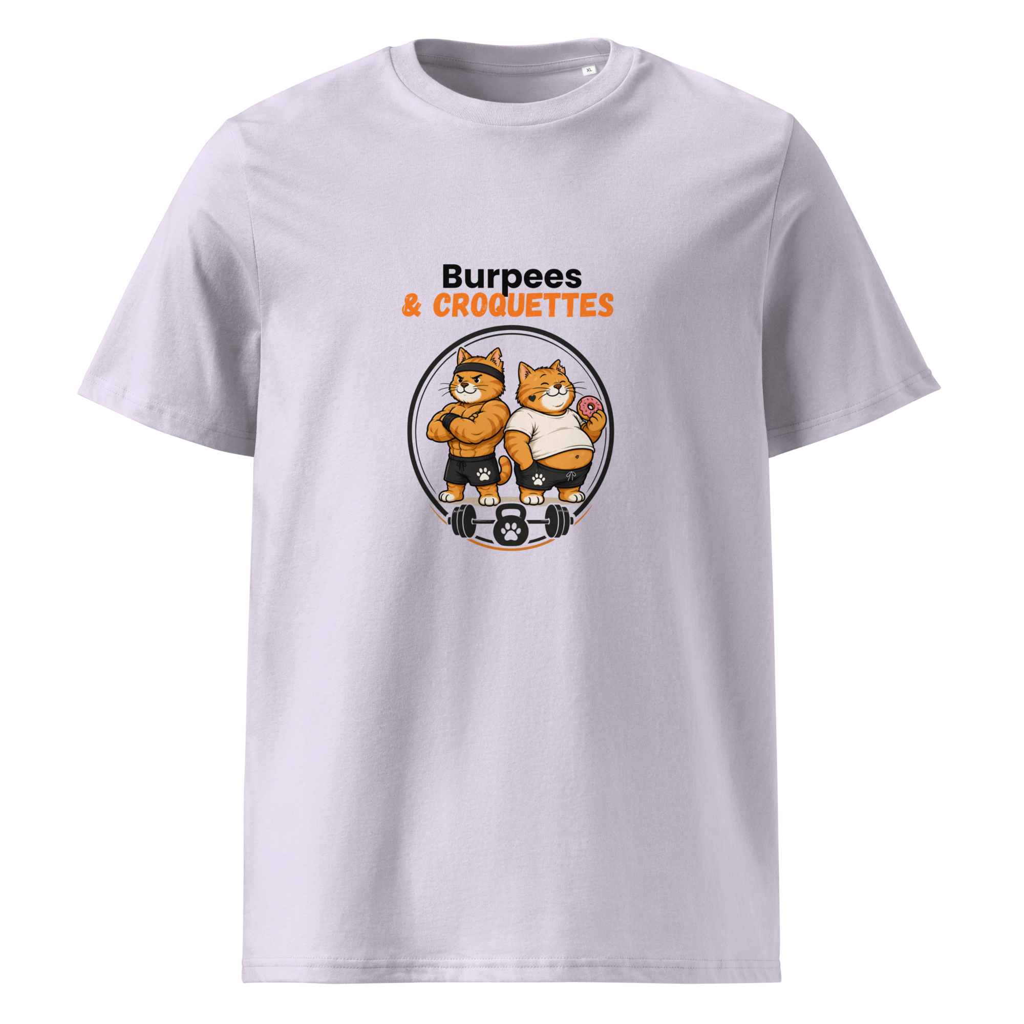 T-shirt femme coton bio lavande burpees et croquettes