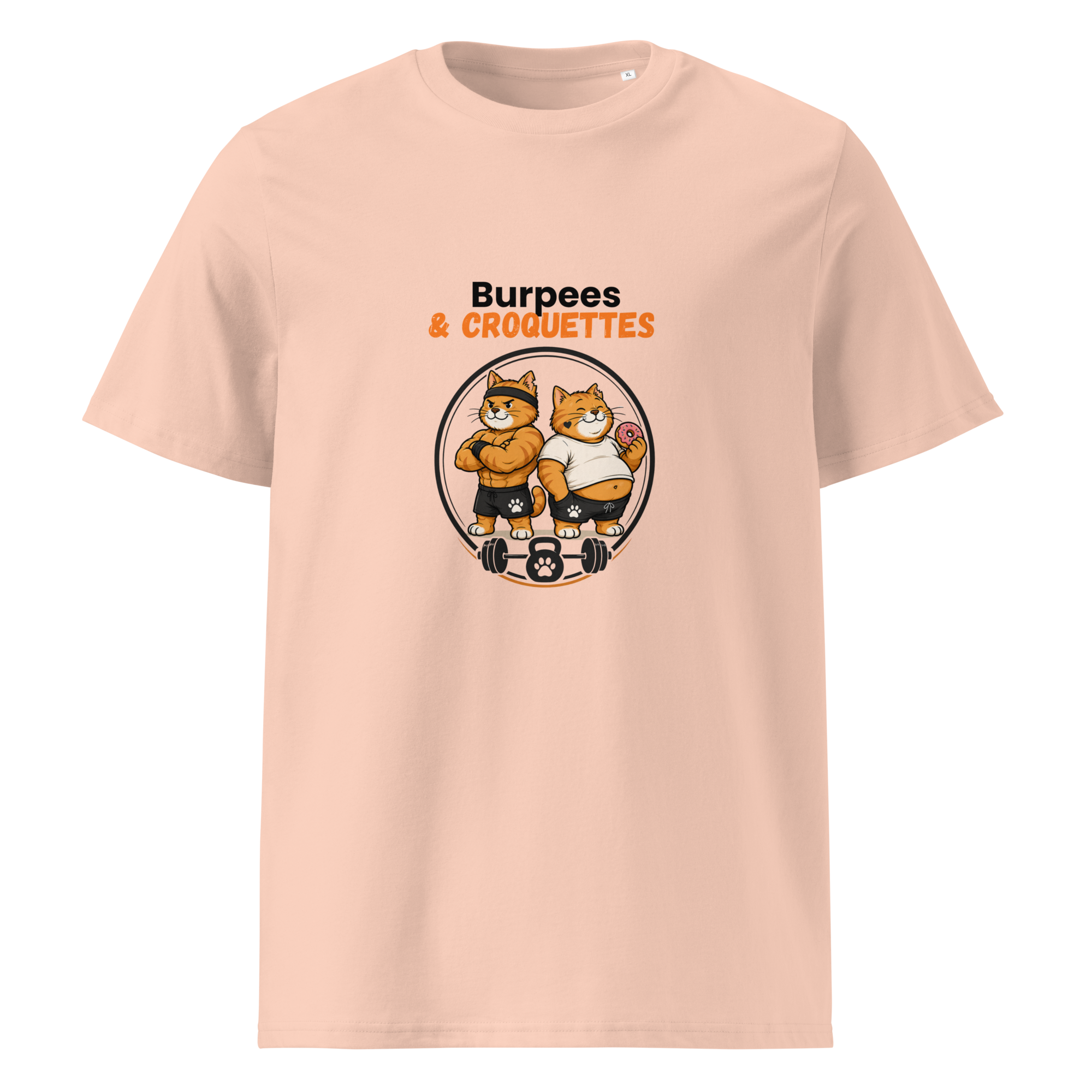 T-shirt femme coton bio pêche burpees et croquettes