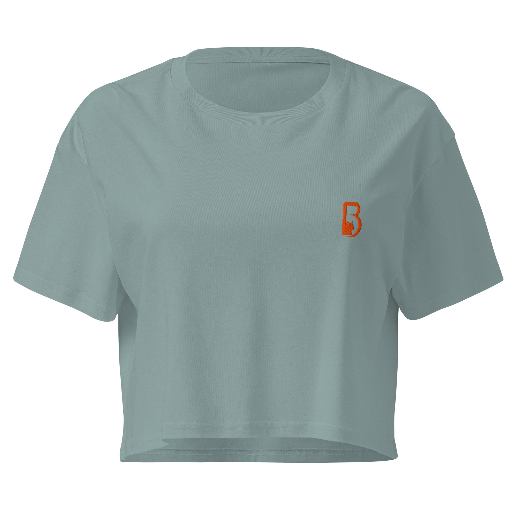crop-top bleu vert femme