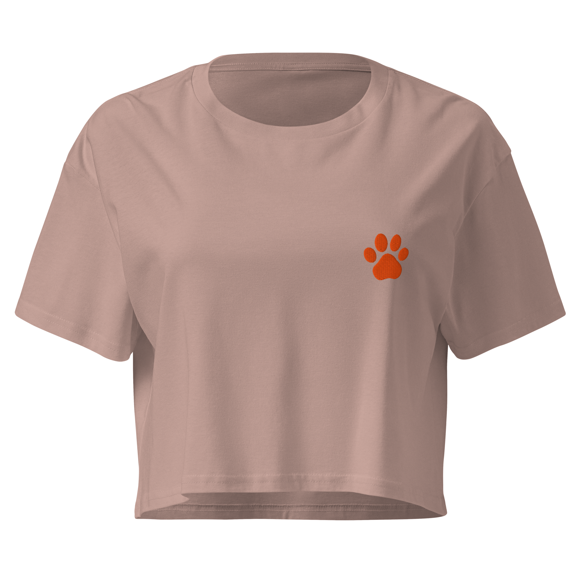 crop-top rose femme avec patte de chat