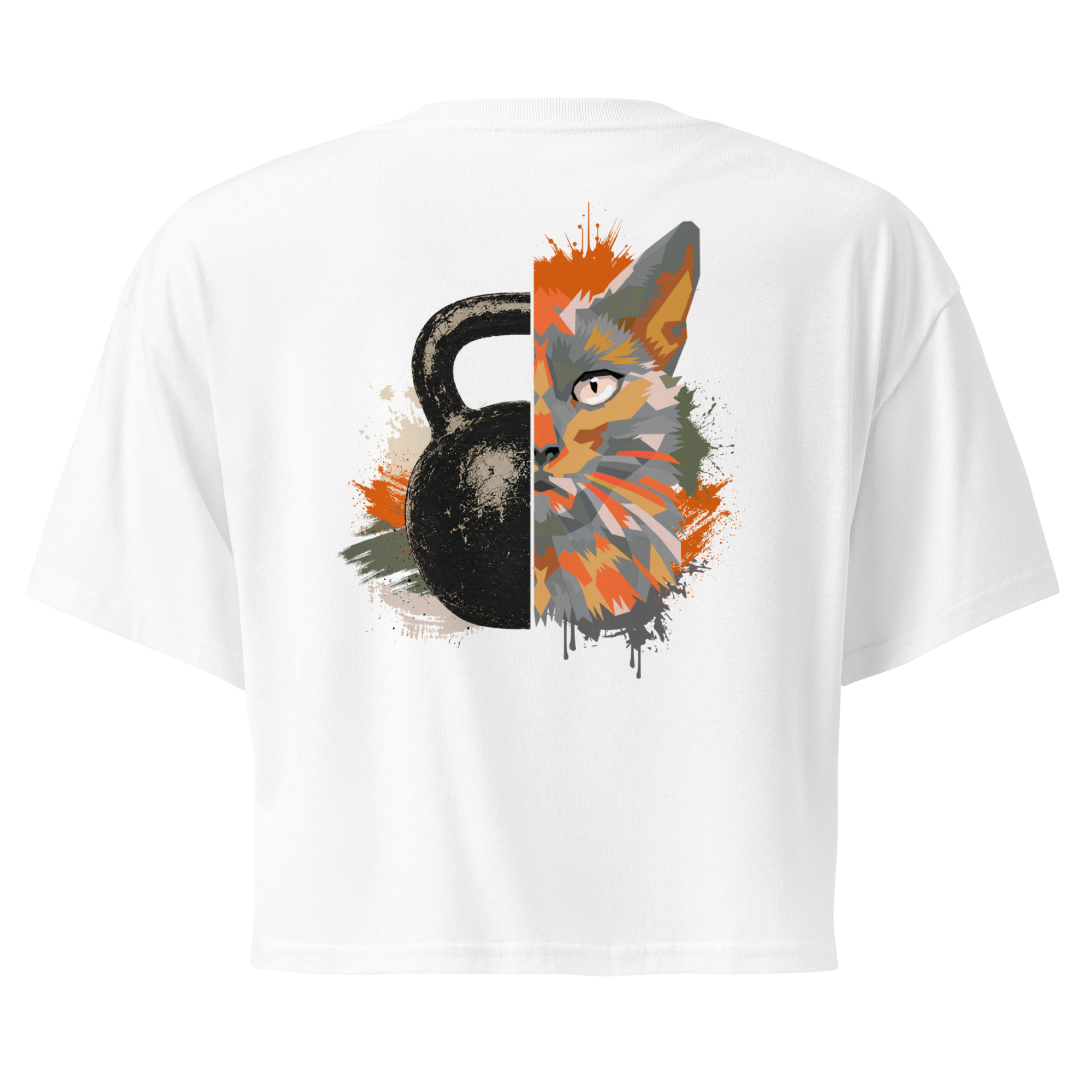 crop top blanc femme Kettle cat