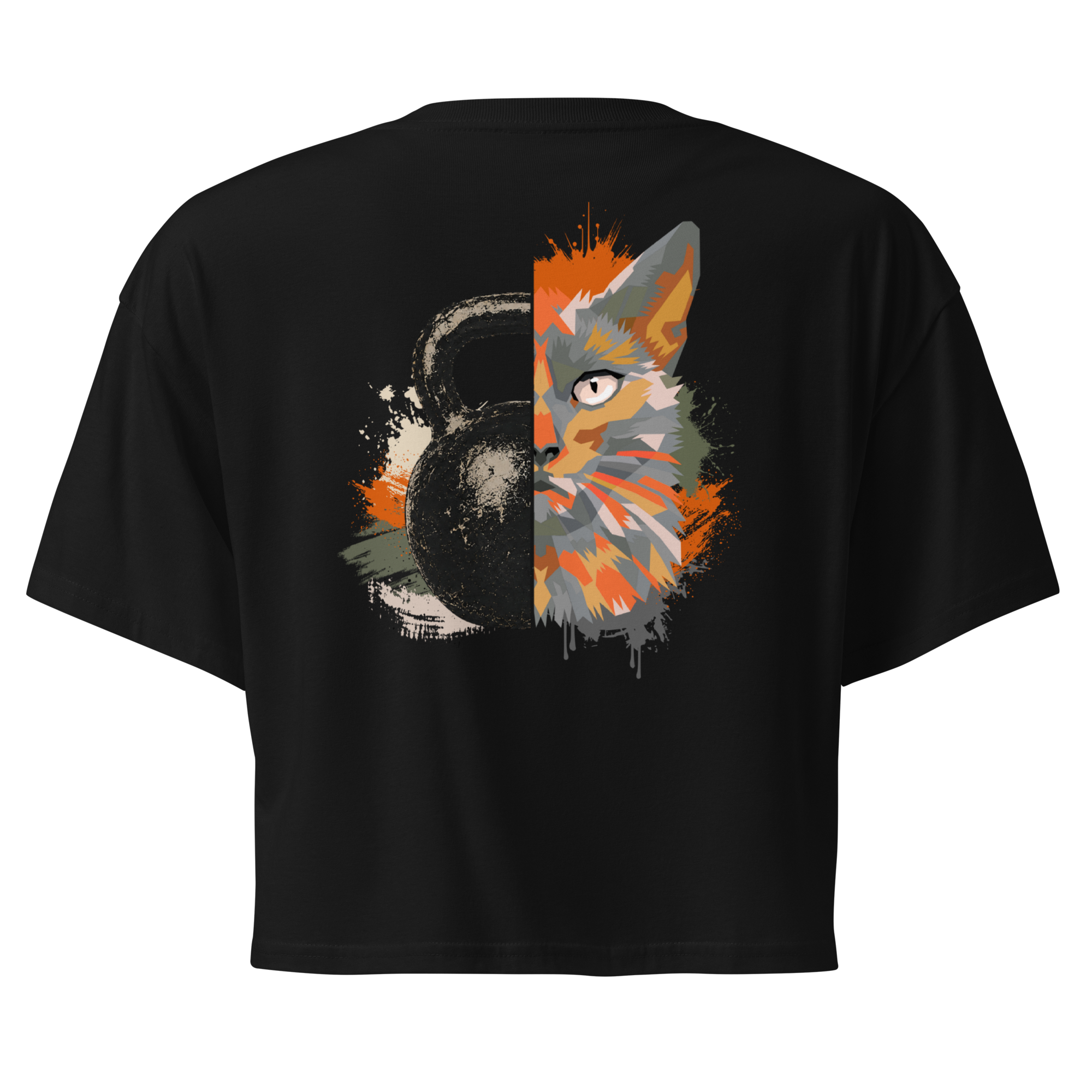 crop top noir femme Kettle cat