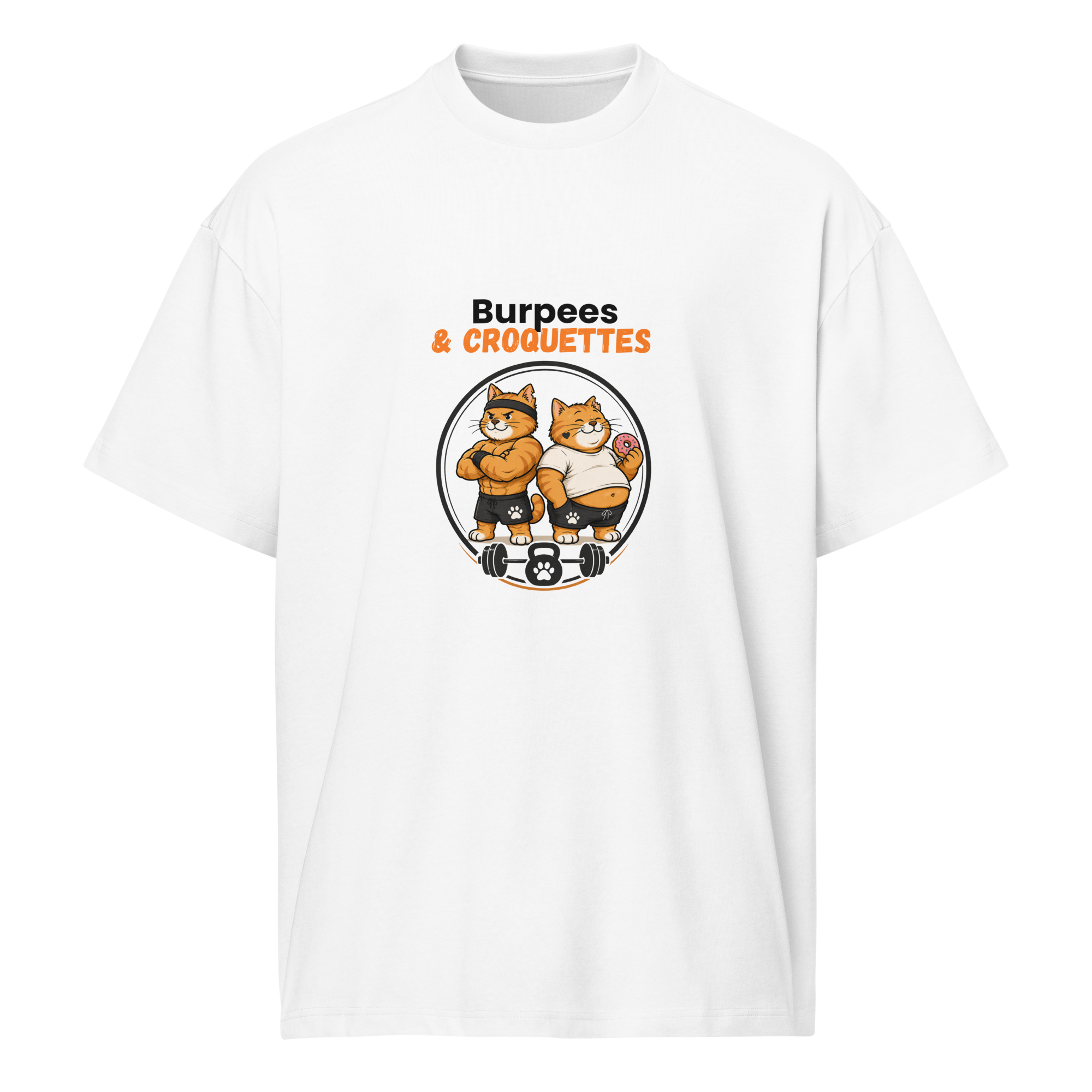t-shirt oversize blanc homme burpees et croquettes
