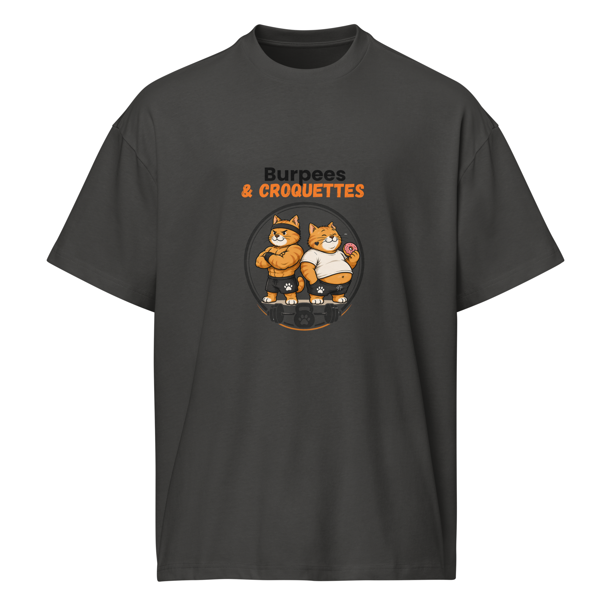 t-shirt oversize noir homme burpees et croquettes