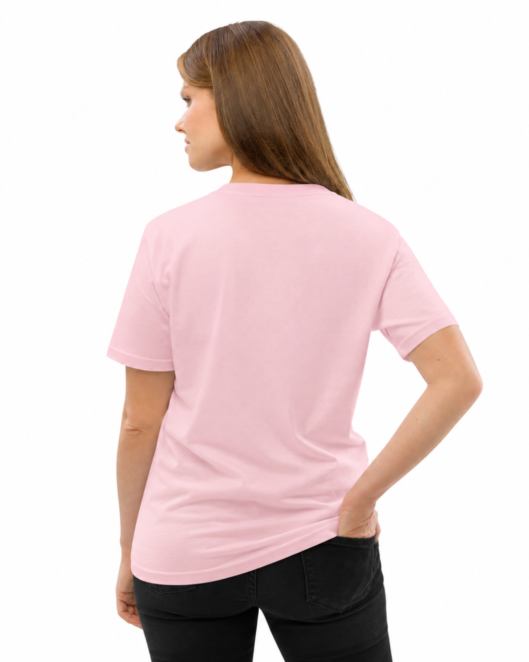 t-shirt rose pour femme coton bio