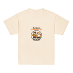 t-shirt sport enfant mixte beige burpees et croquettes