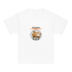 t-shirt sport enfant mixte blanc burpees et croquettes