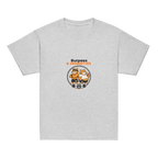t-shirt sport enfant mixte gris chiné burpees et croquettes