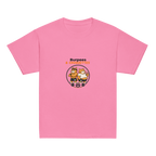 t-shirt sport enfant mixte rose burpees et croquettes