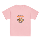 t-shirt sport enfant mixte rose clair burpees et croquettes