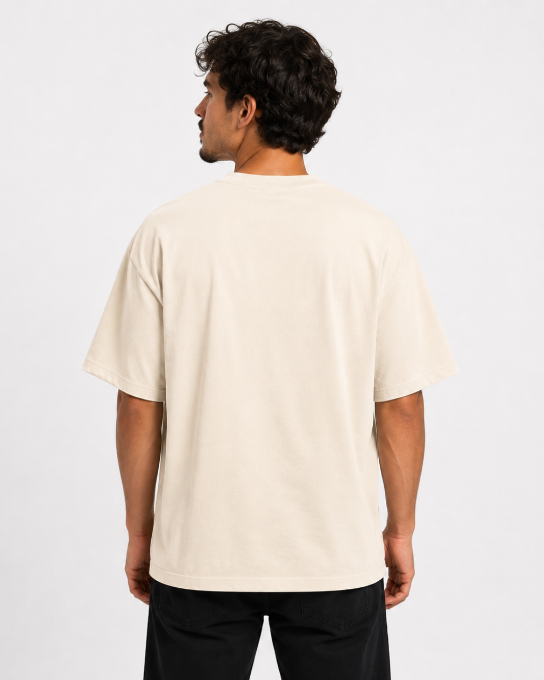 t-shirt oversize homme sable