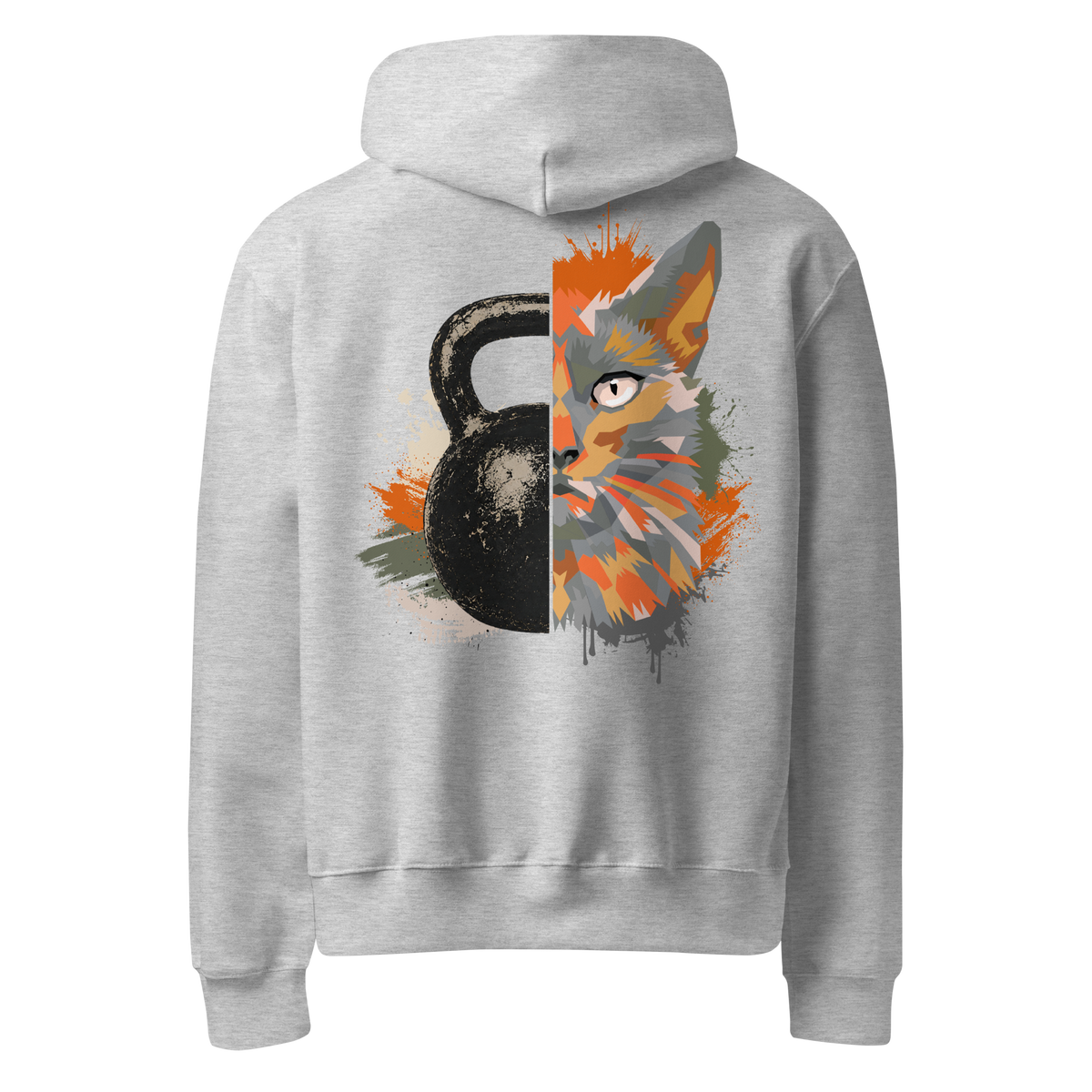 Sweat Hoodie gris Kettle Cat